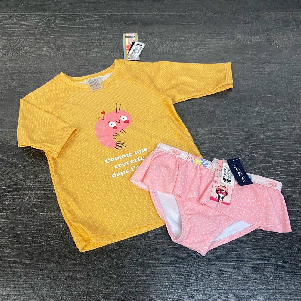 6y - rashguard and bikini
